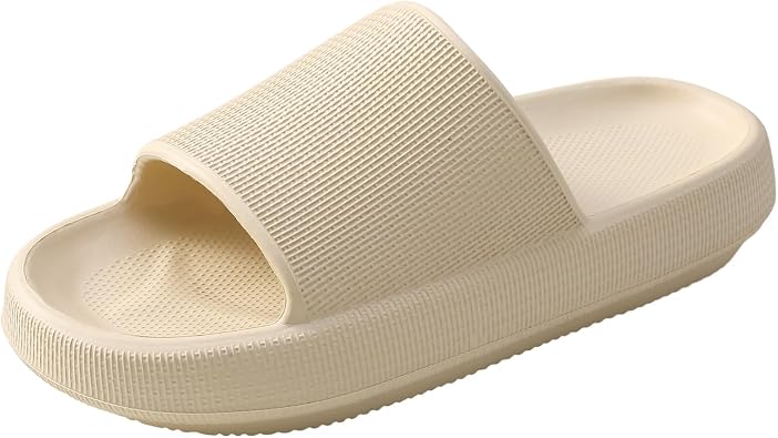 Slides for Women, Quick Dry Slides for Men, Arch Support Shower Shoes with Cushioned Sole
